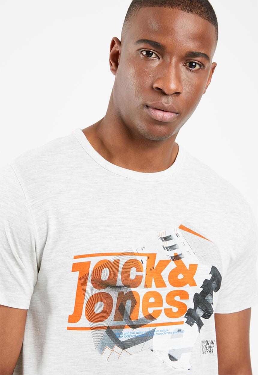 Jack & Jones - Phil-burke short sleeve tee - white