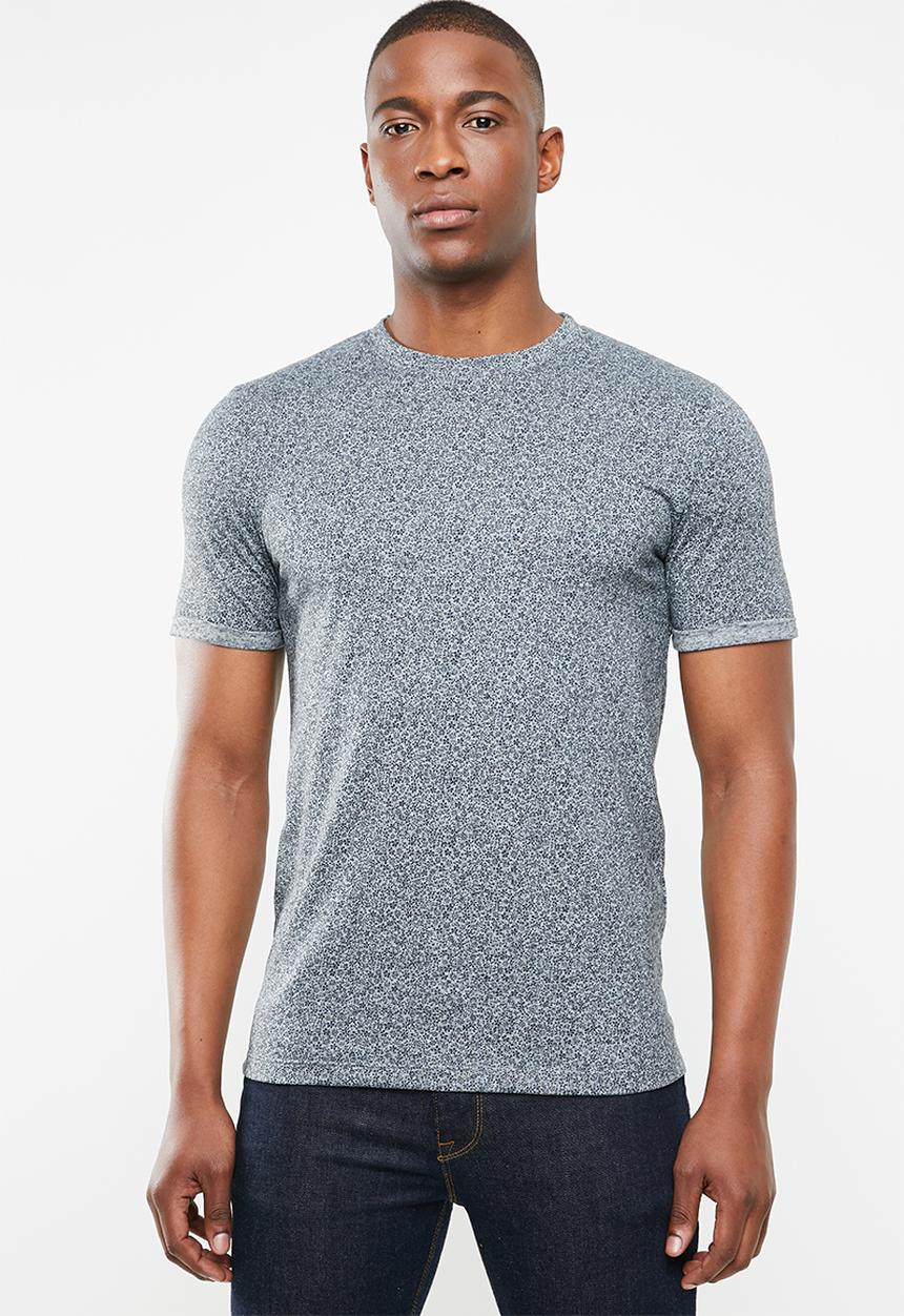 Jack & Jones - Austin short sleeve all over print tee - navy