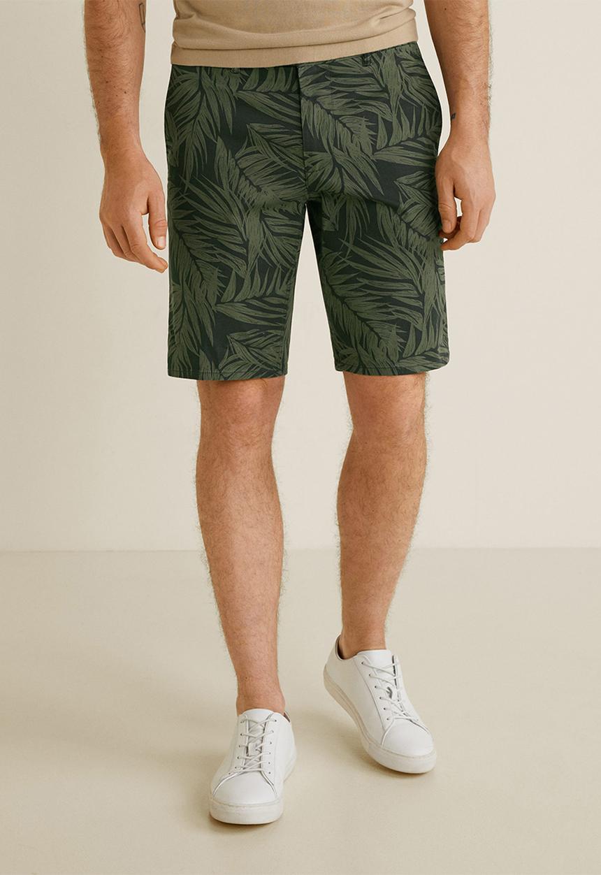 MANGO - Bermuda valley shorts - green