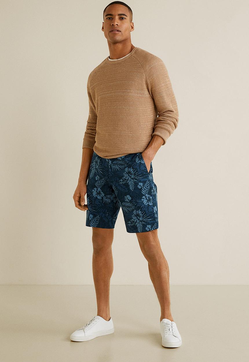 MANGO - Bermuda valley shorts - navy