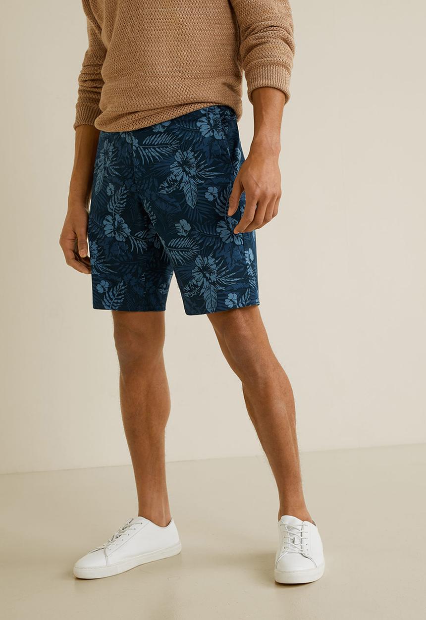 MANGO - Bermuda valley shorts - navy