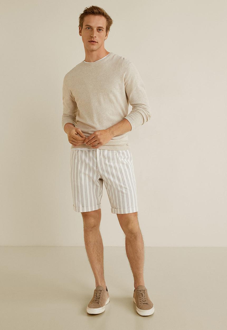 MANGO - Monday bermuda shorts - natural white