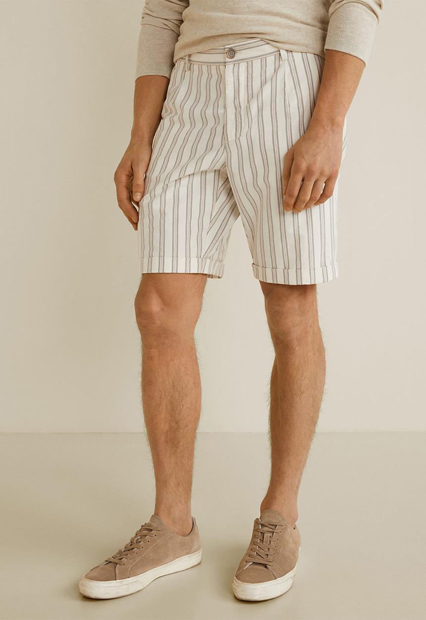 MANGO - Monday bermuda shorts - natural white