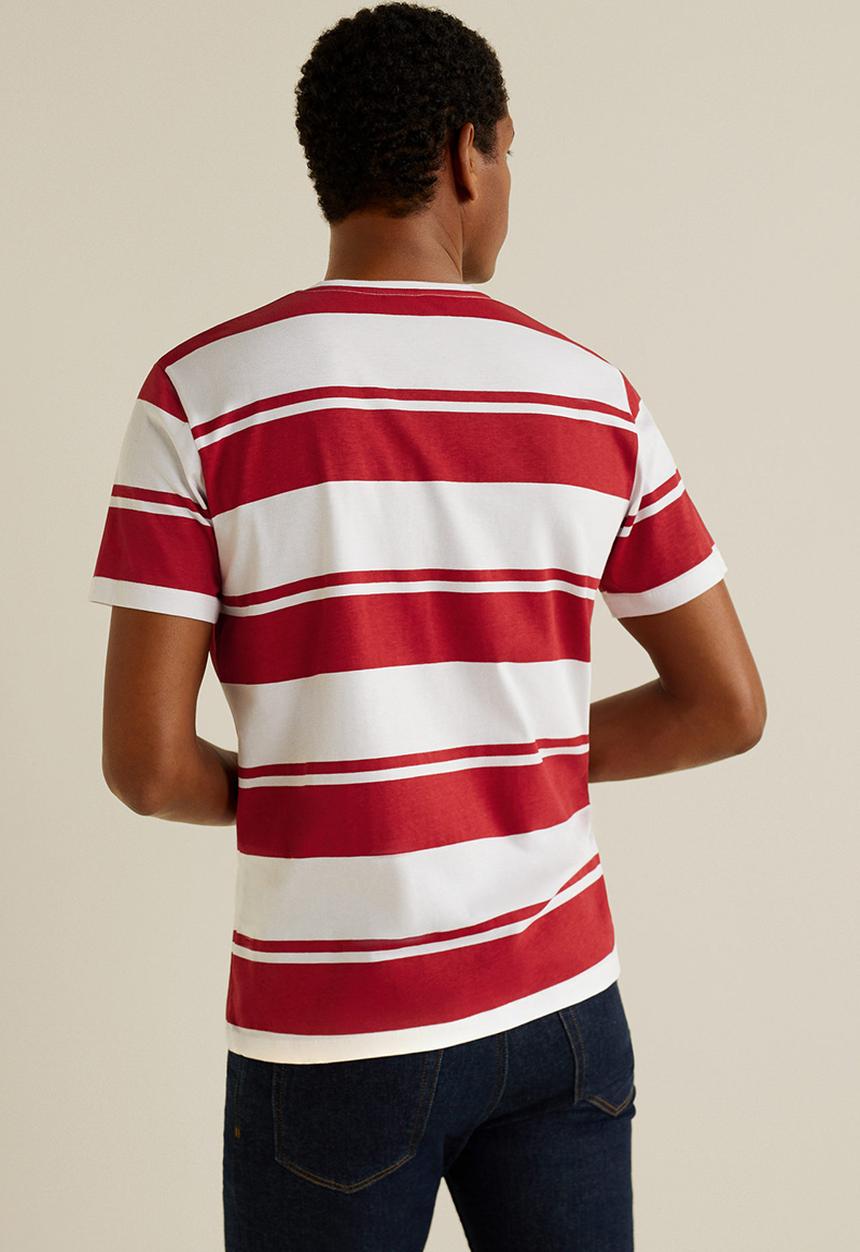 MANGO - Chelsear T-shirt - red & white
