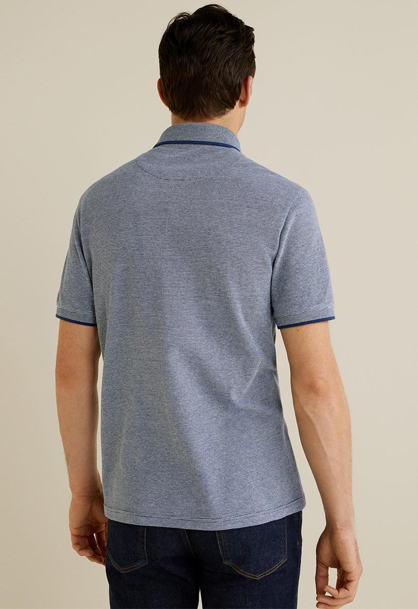 MANGO - Semi polo shirt - blue