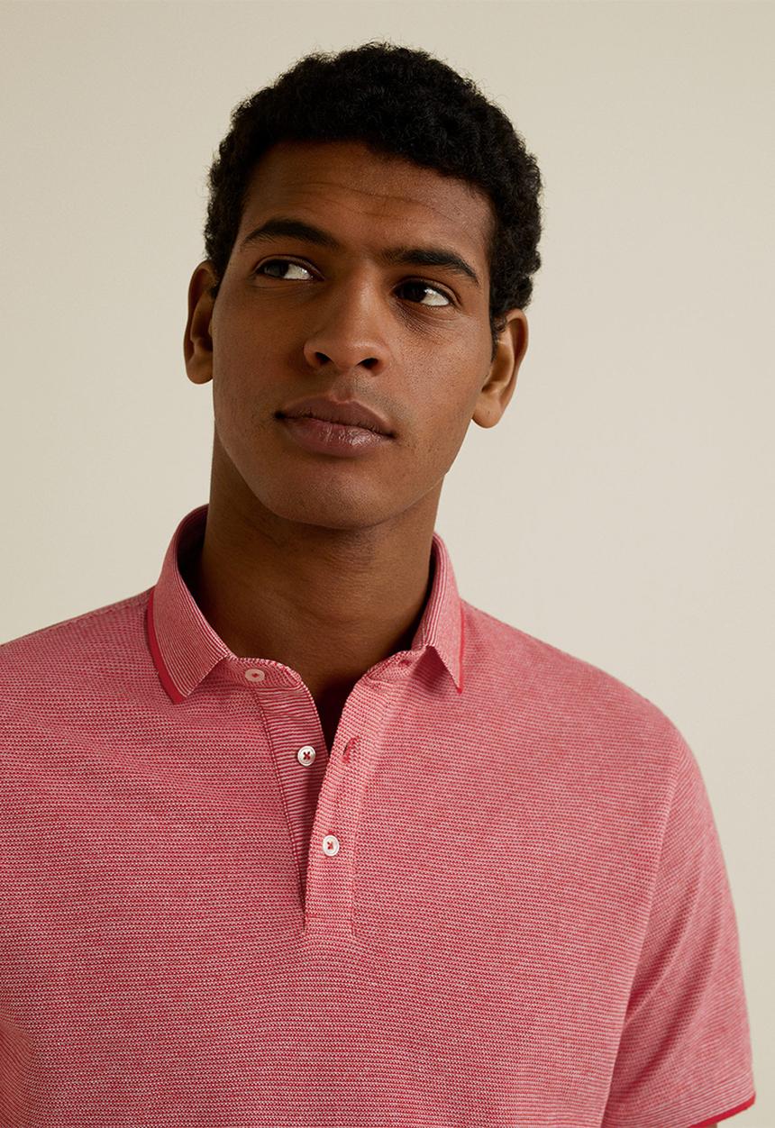 MANGO - Semi polo shirt - dark red