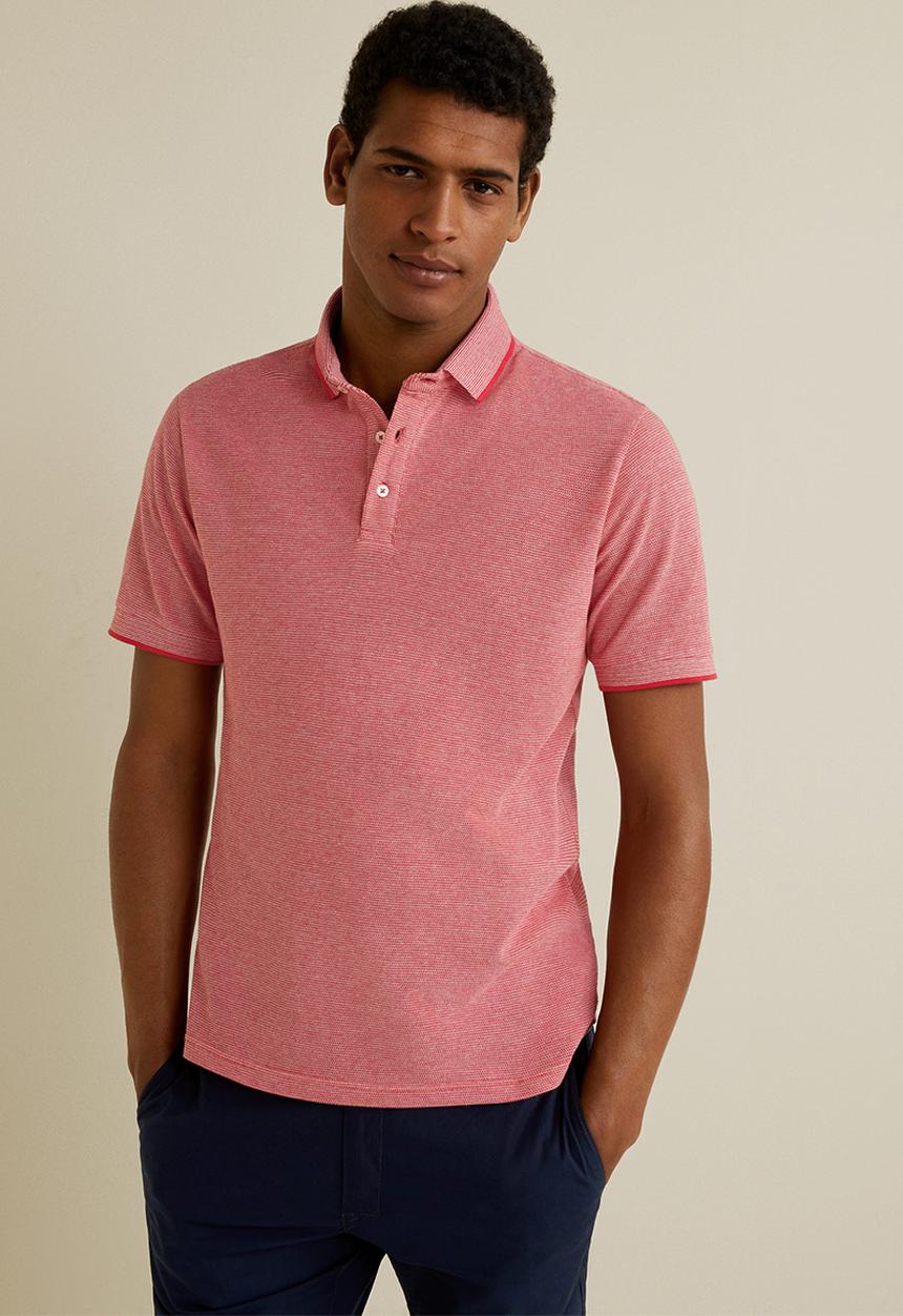 MANGO - Semi polo shirt - dark red