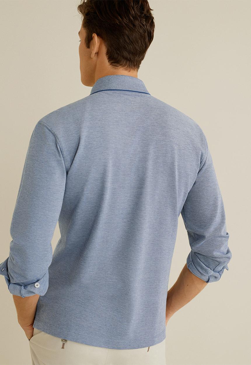 MANGO - Regat polo shirt  - medium blue