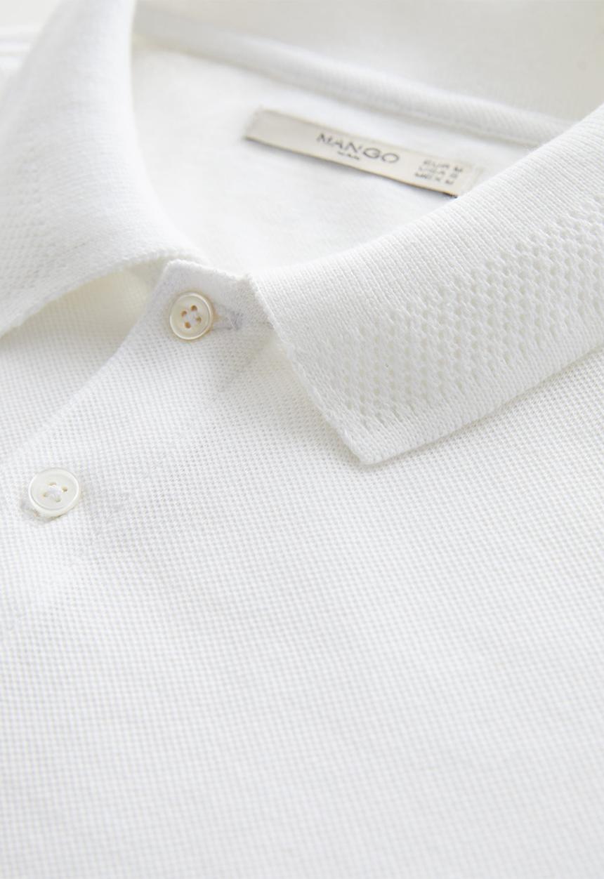 MANGO - Ton polo shirt - white