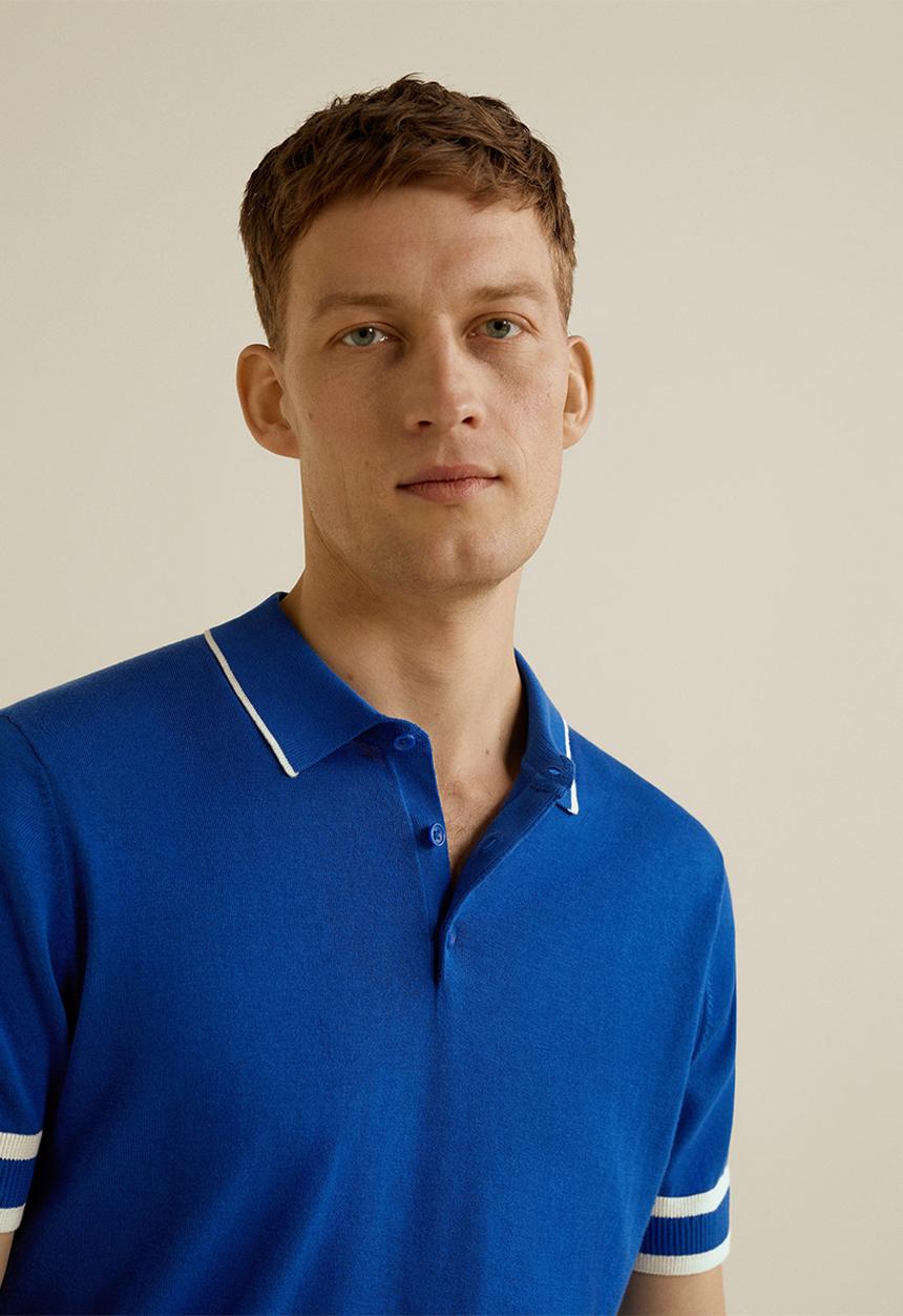 MANGO - Ecija polo shirt - medium blue