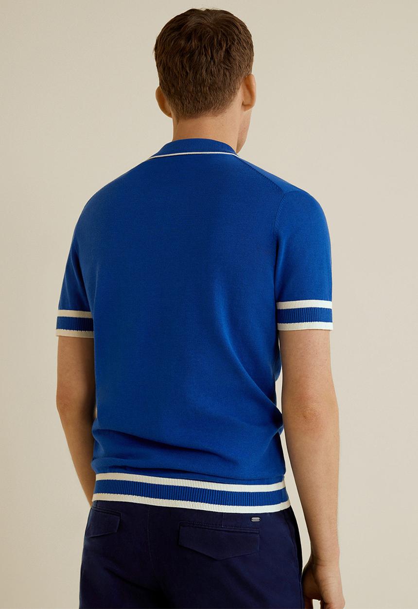 MANGO - Ecija polo shirt - medium blue