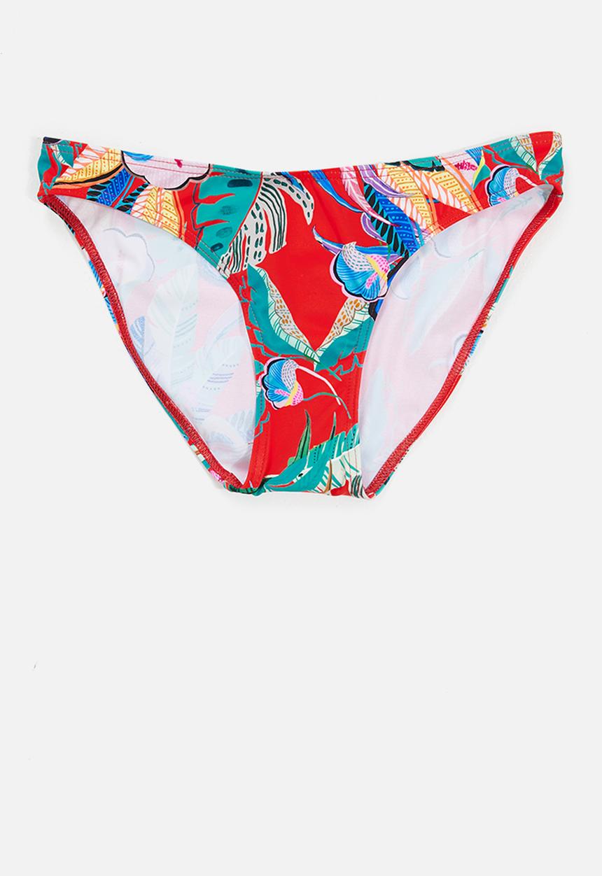 Jacqueline - Maternity Floral bikini bottom - red