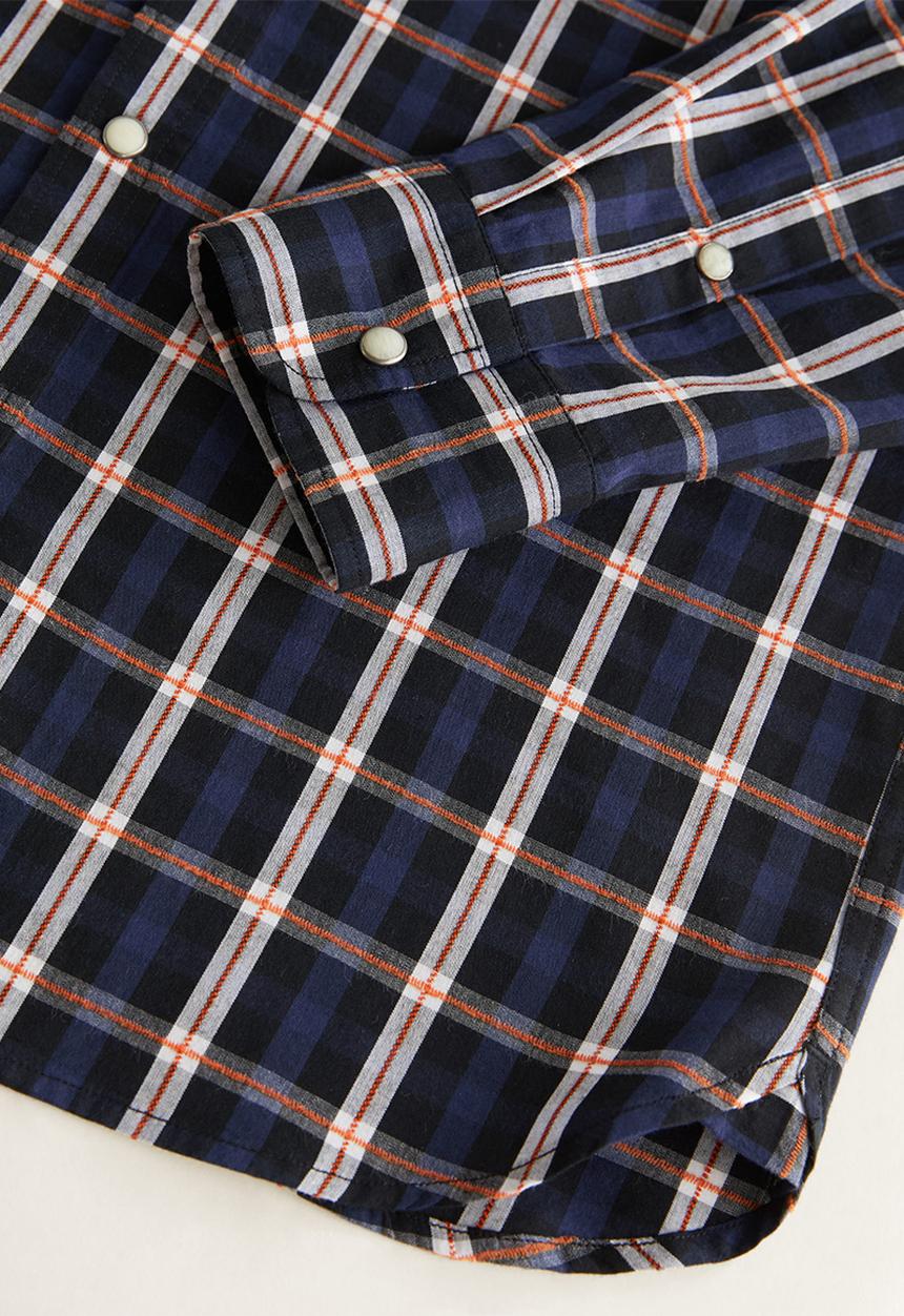 MANGO - Amelia shirt - navy