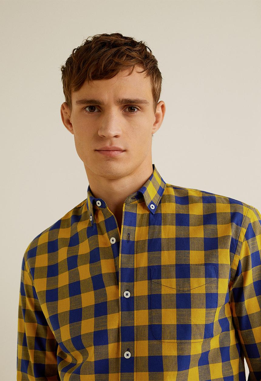 MANGO - Claude shirt - yellow
