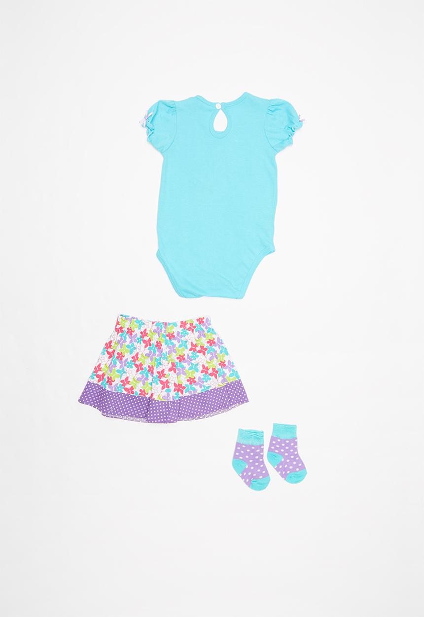 Twin Clothing - Short sleeve dreamer three piece set - multi