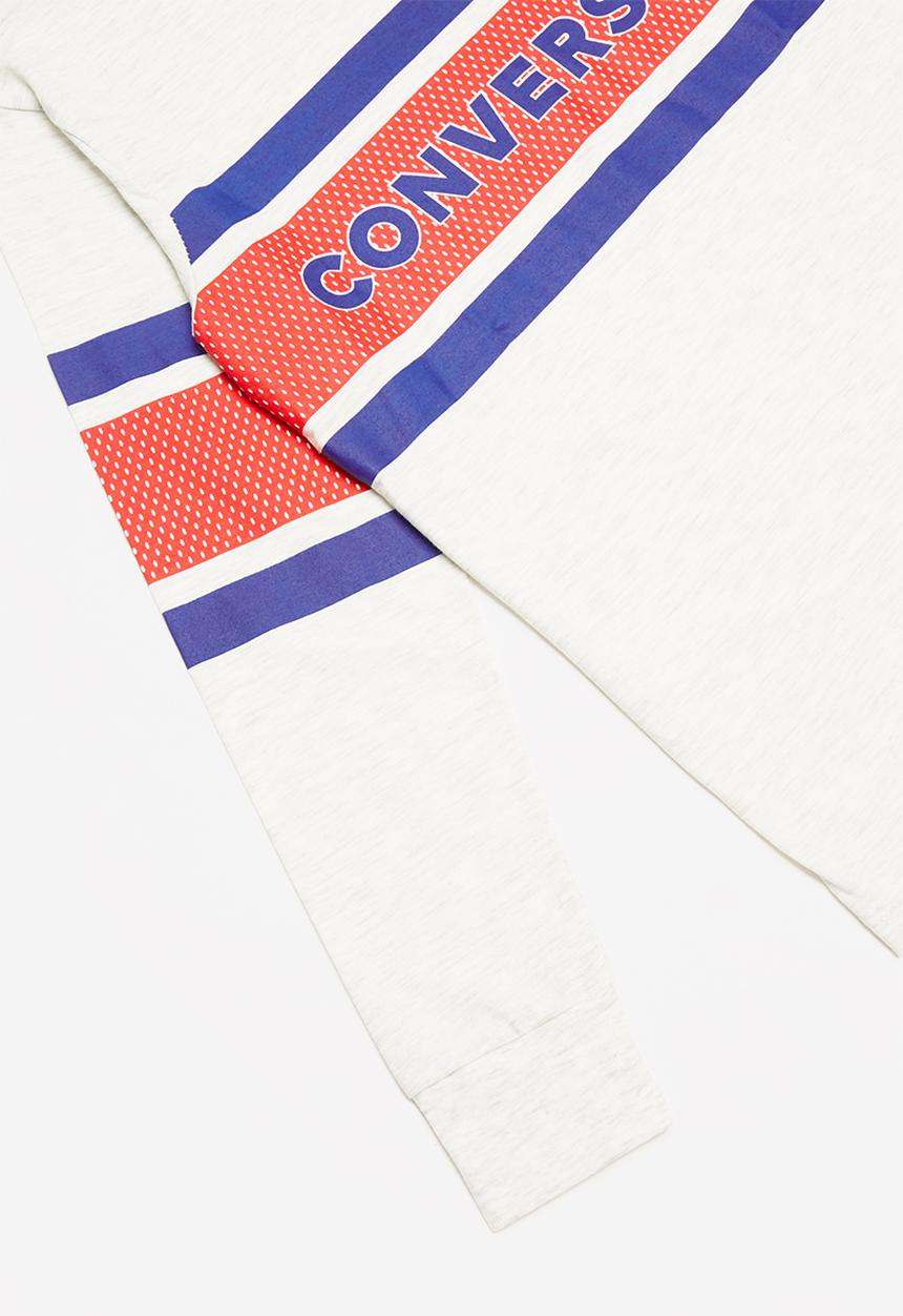 Converse - Cnvb 2 tone graph strip long sleeve tee - grey