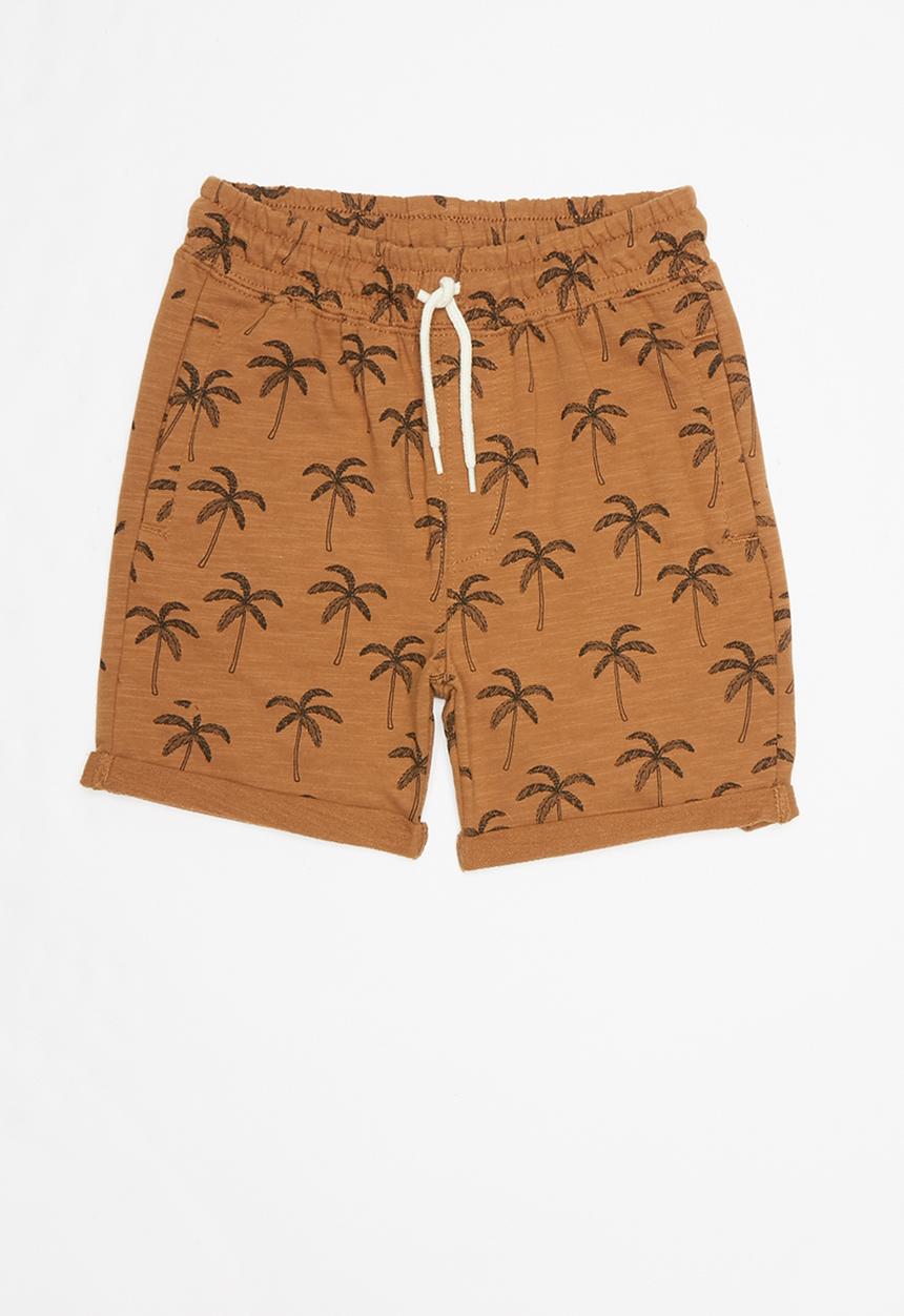 Cotton On - Henry slouch short - brown & black