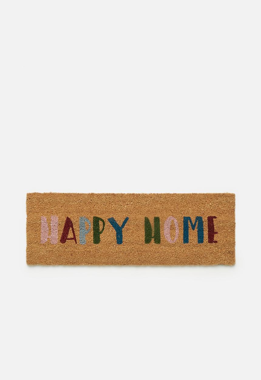 Present Time - Happy home door mat - multi