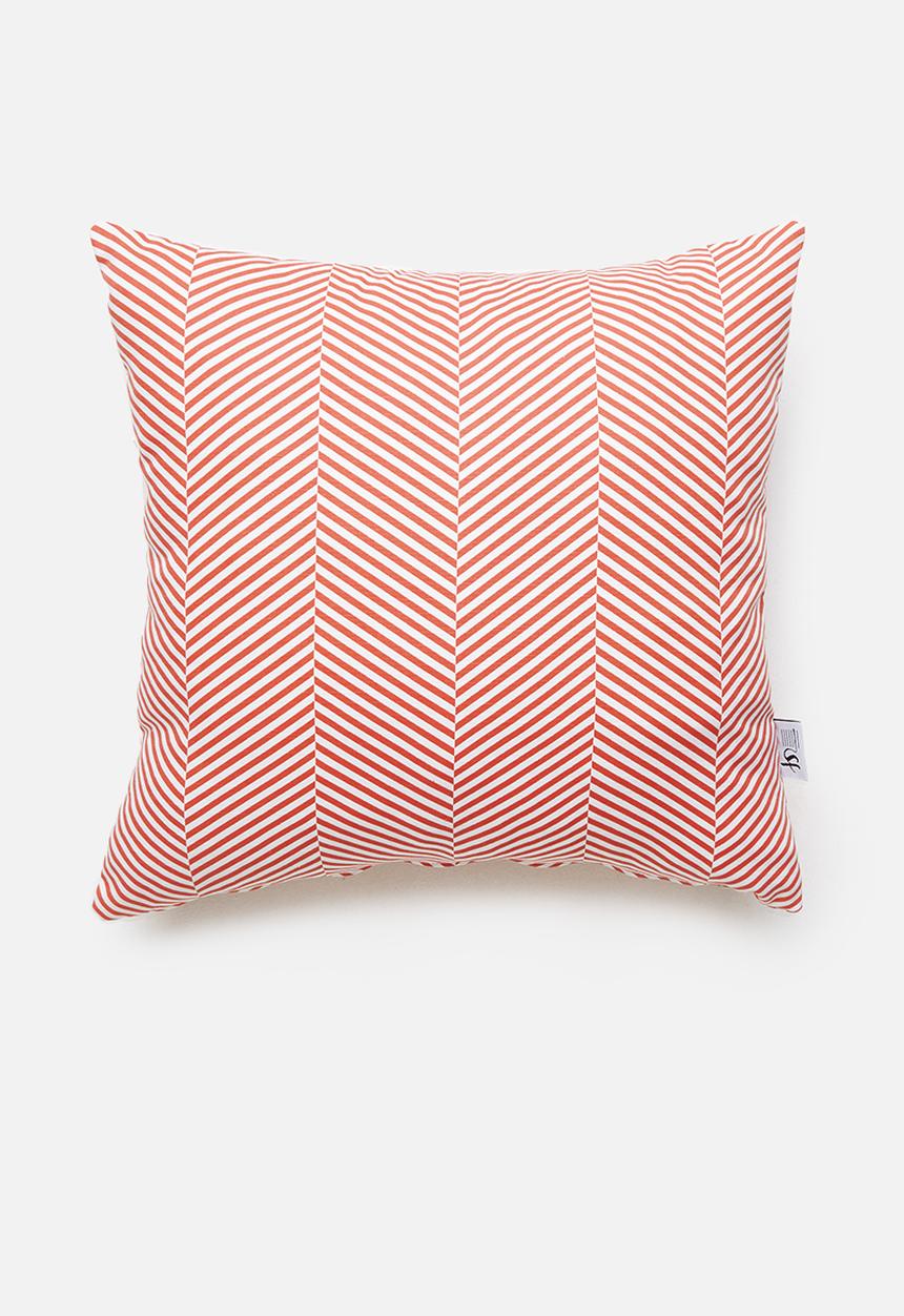 Sixth Floor - Herringbone cushion cover - coral