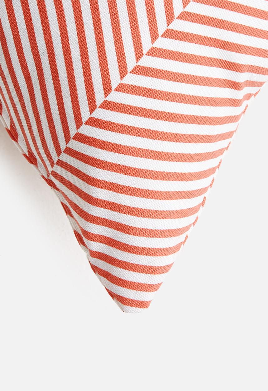 Sixth Floor - Herringbone cushion cover - coral