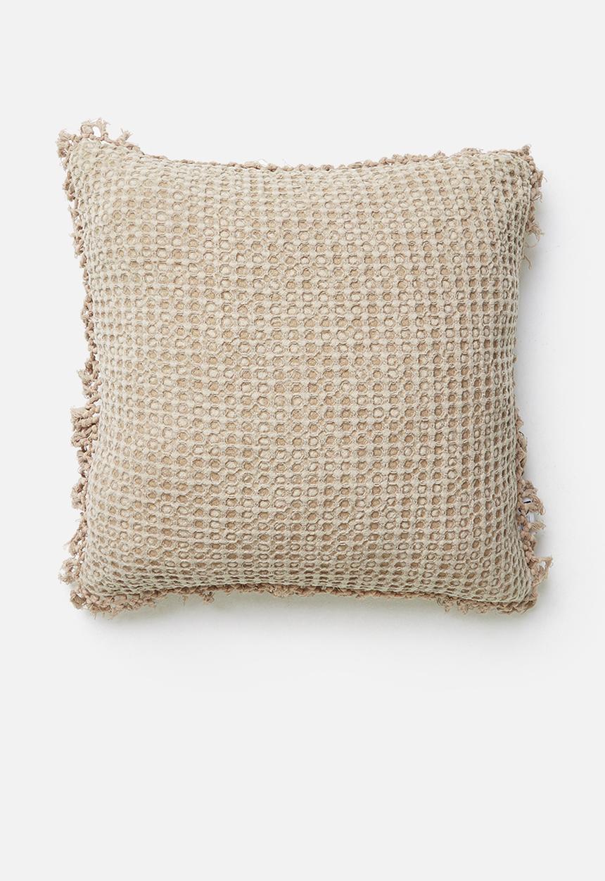Sixth Floor - Eli waffel cushion cover - brown