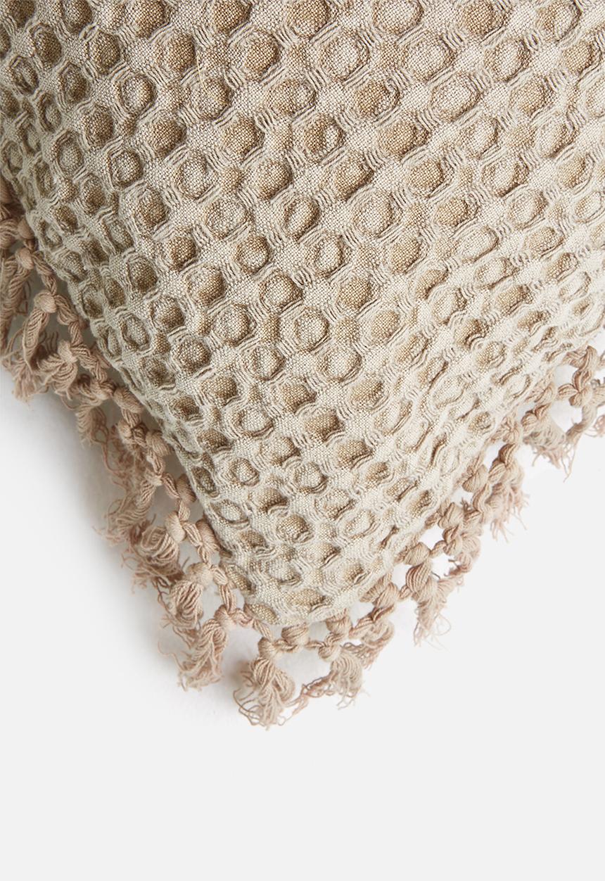Sixth Floor - Eli waffel cushion cover - brown