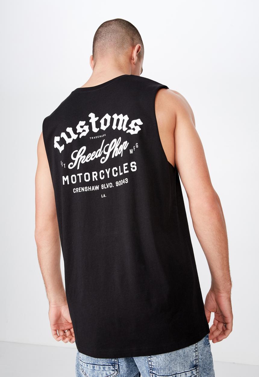 Cotton On - Tbar muscle tee - black