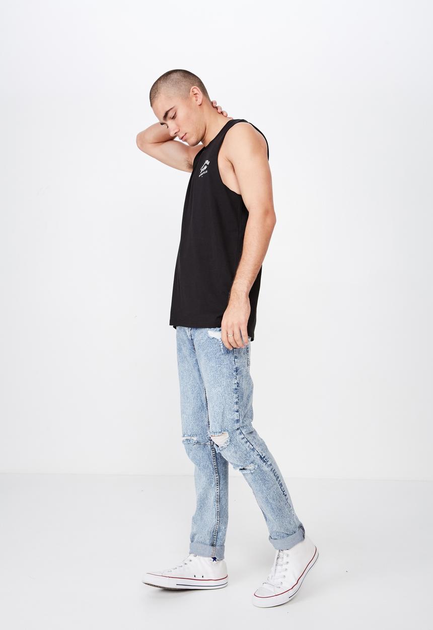 Cotton On - Tbar muscle tee - black