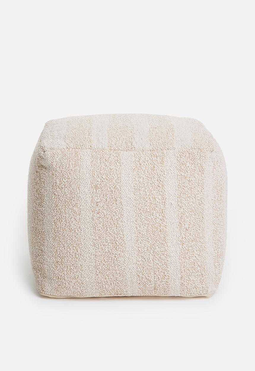 Sixth Floor - Spruce ottoman - white/cream