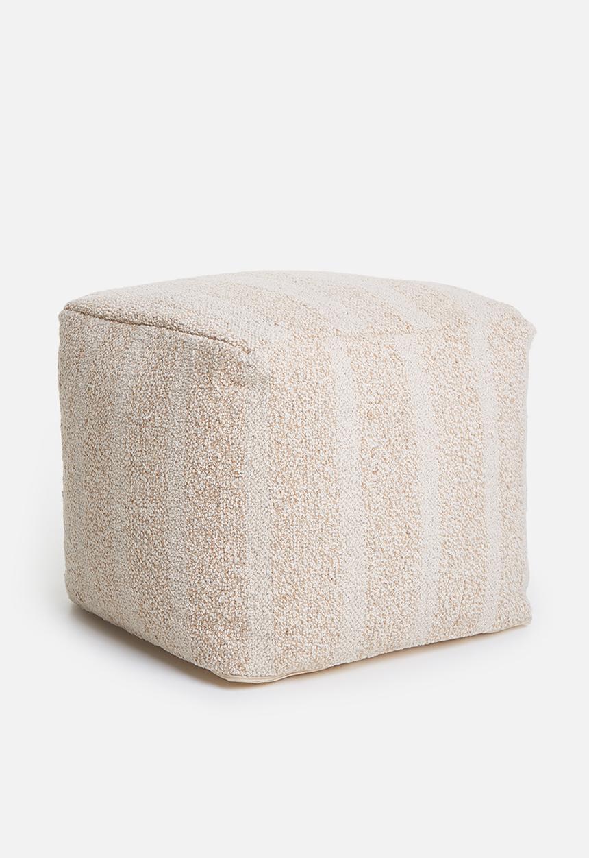 Sixth Floor - Spruce ottoman - white/cream