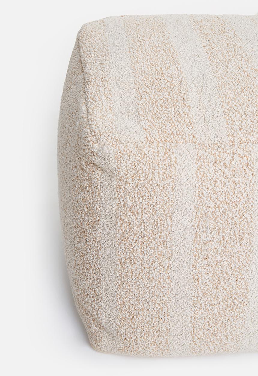 Sixth Floor - Spruce ottoman - white/cream