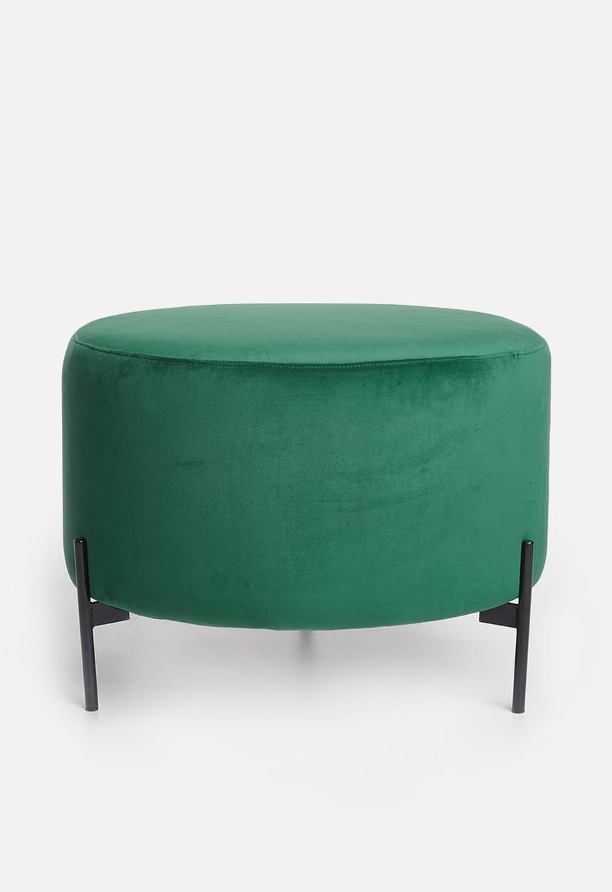 Sixth Floor - Frame ottoman - emerald velvet
