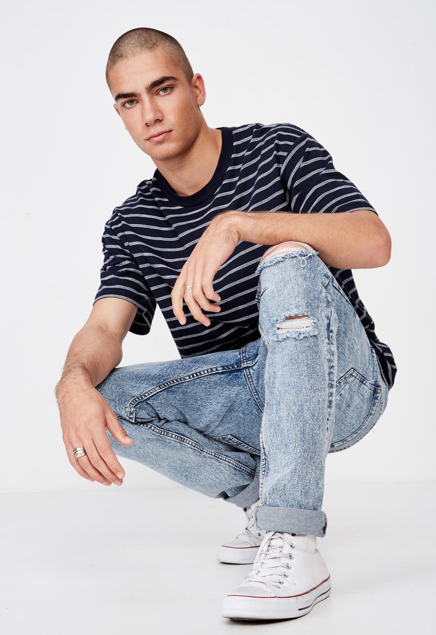 Cotton On - Graduate tee - navy & white 