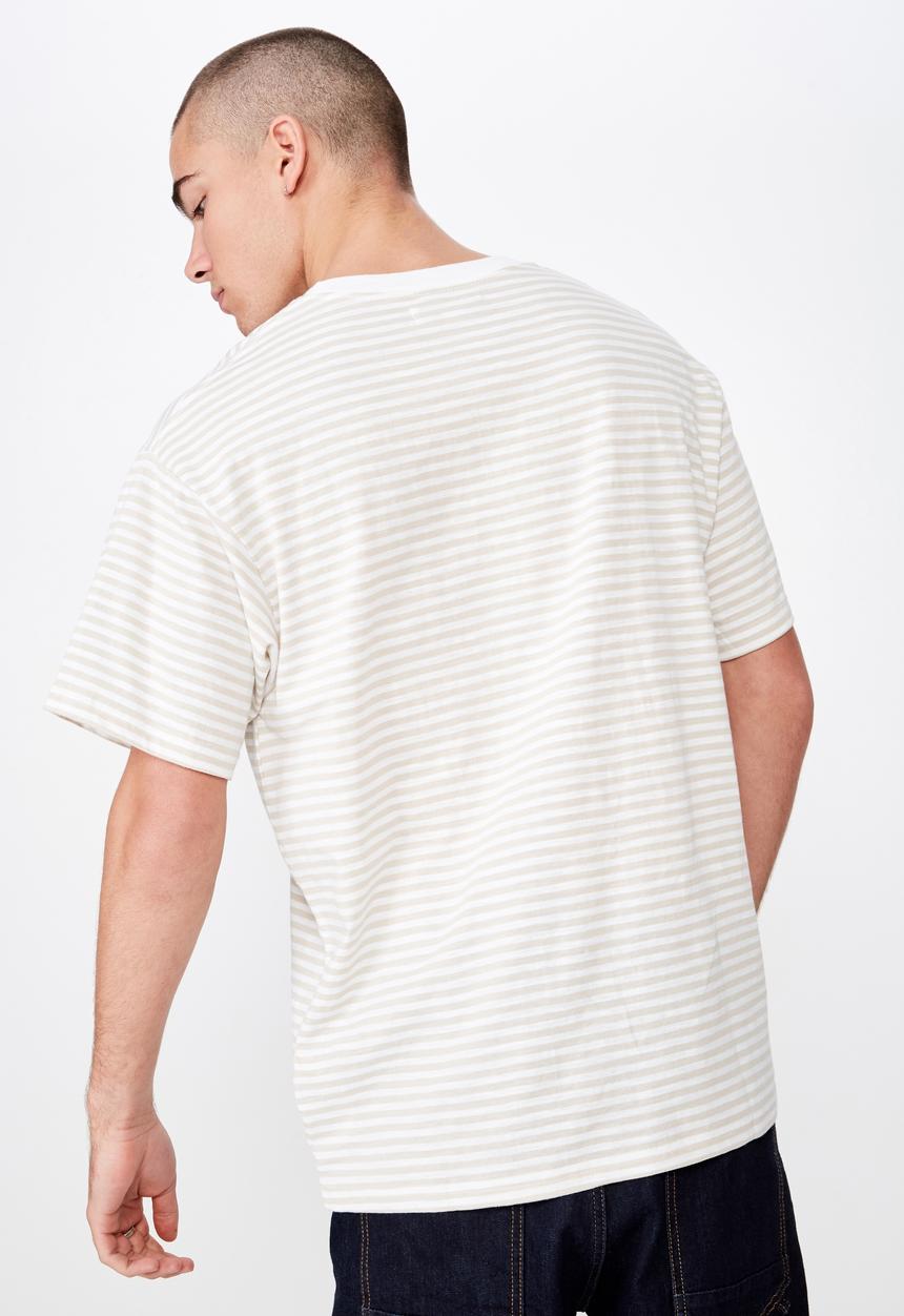 Cotton On - Graduate tee - white & beige 