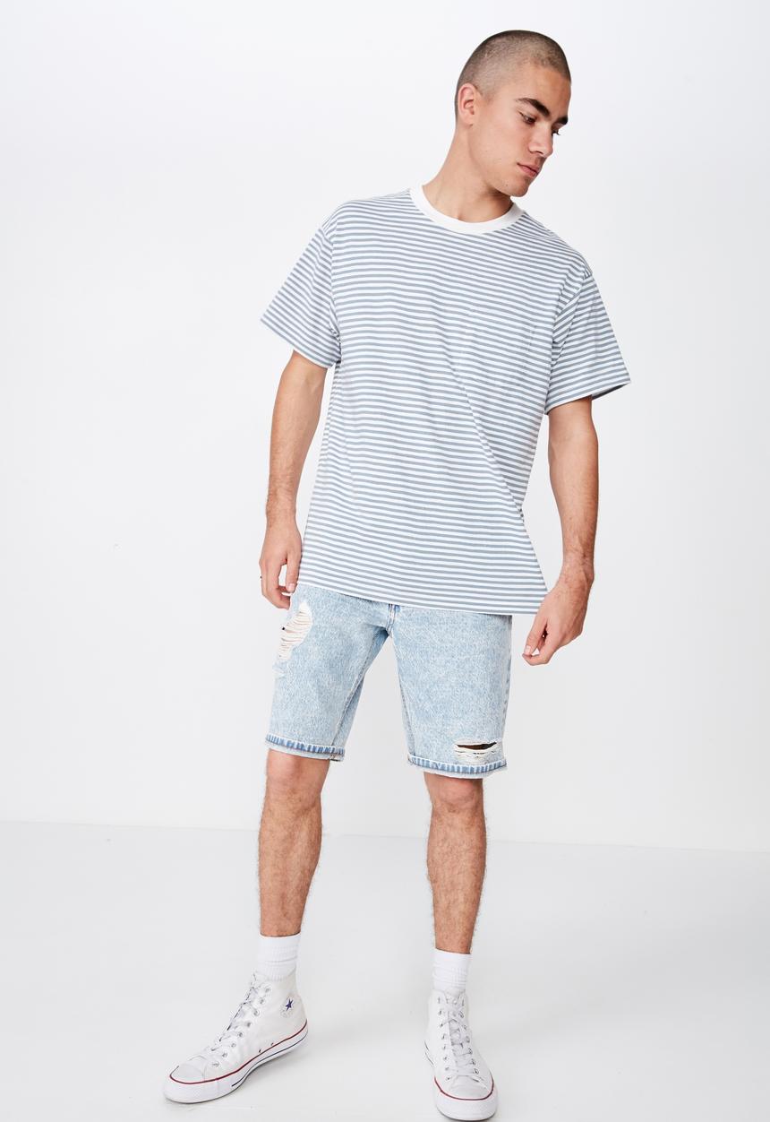 Cotton On - Graduate tee - white & blue 