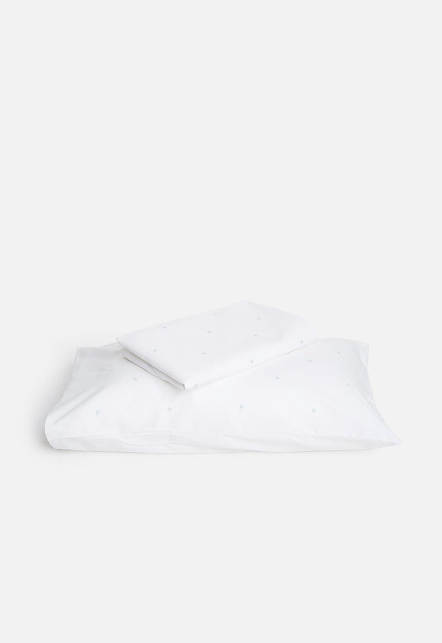 DNU Sheraton - Mia embroidered duvet cover set - white & blue