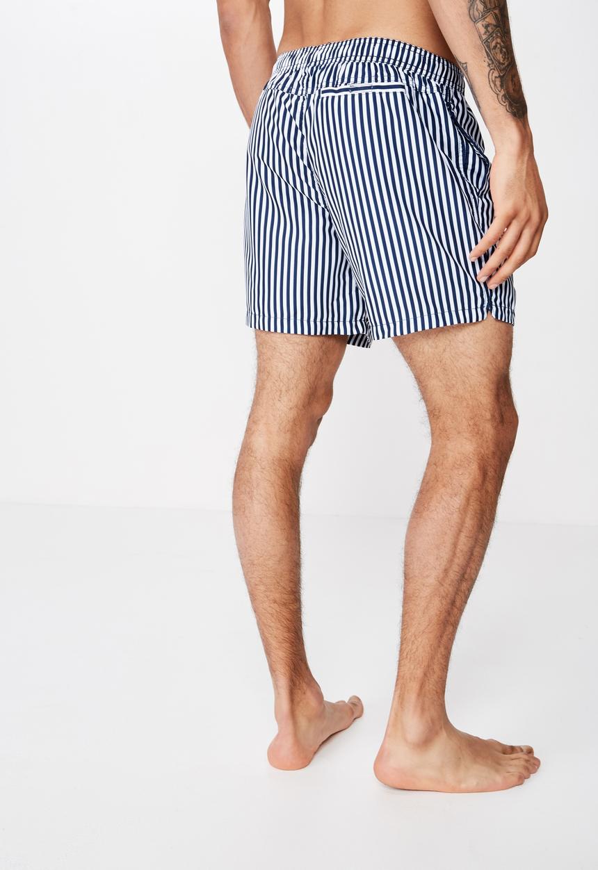 Cotton On - Basic swimshorts - navy & white 