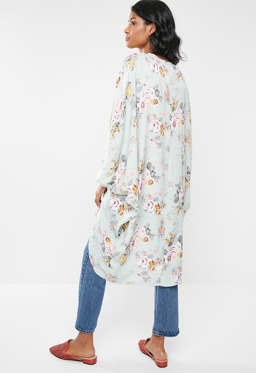 Cherry Melon - Long kimono - green