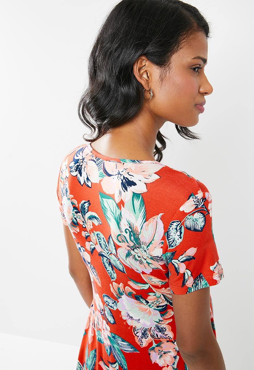 Cherry Melon - Maternity Smock top cap sleeve top - orange