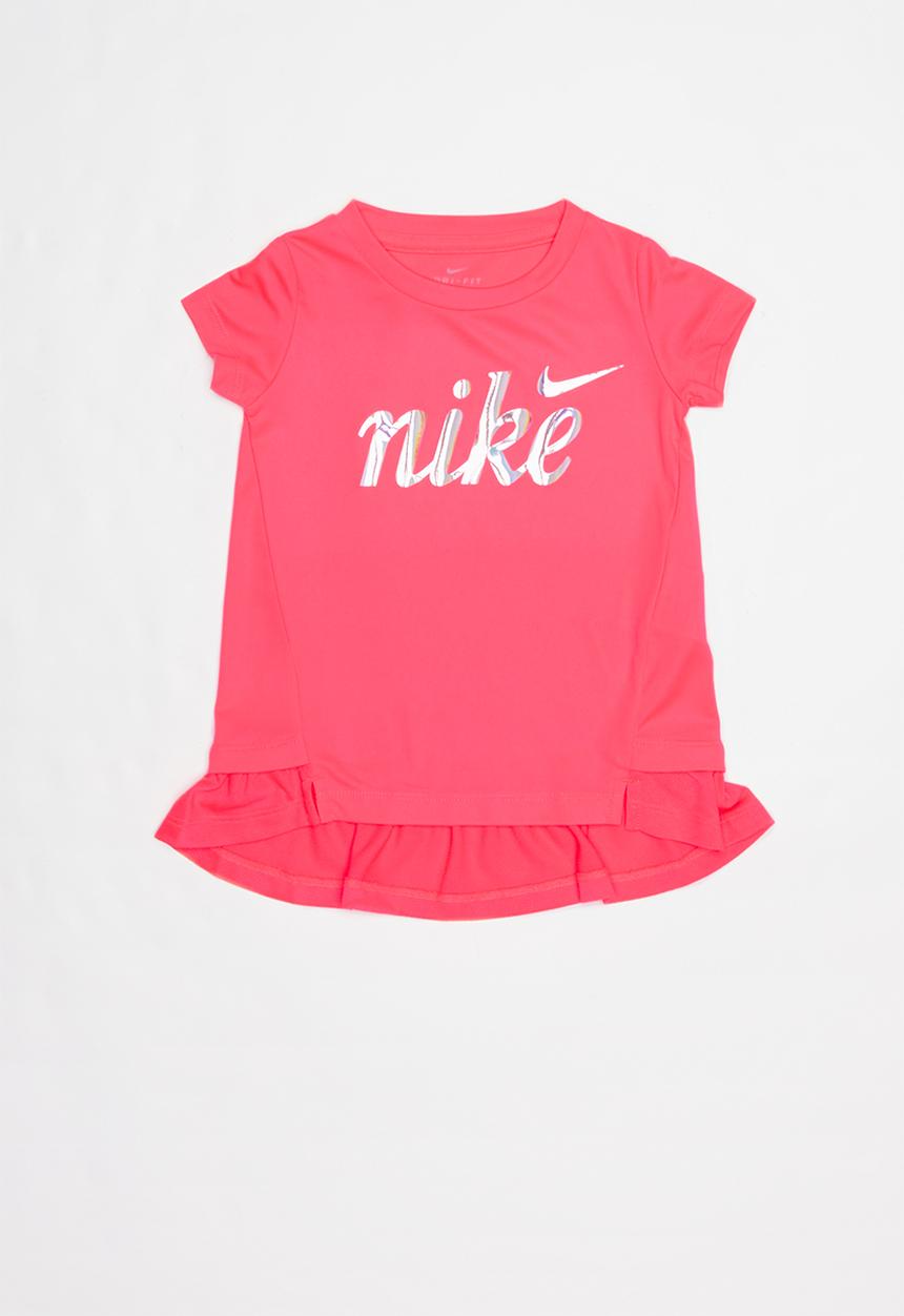 Nike - Nkg dri-fit short sleeve peplum tunic - pink