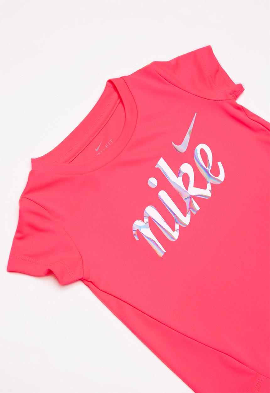 Nike - Nkg dri-fit short sleeve peplum tunic - pink