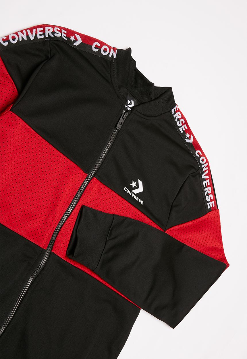 Converse - Cnvb 2 tone colorblock track jacket - black & red