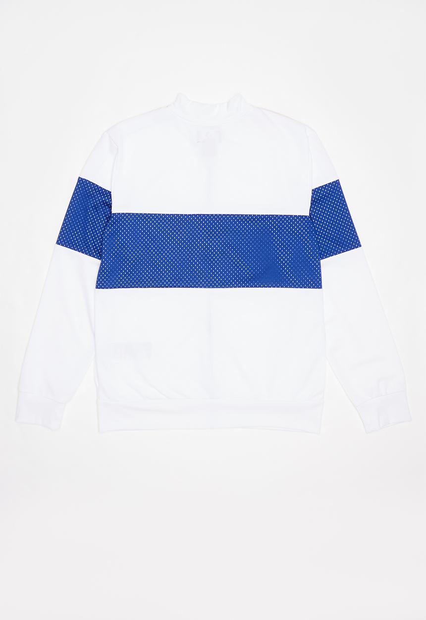 Converse - 2 tone colorblock track jacket - white & blue