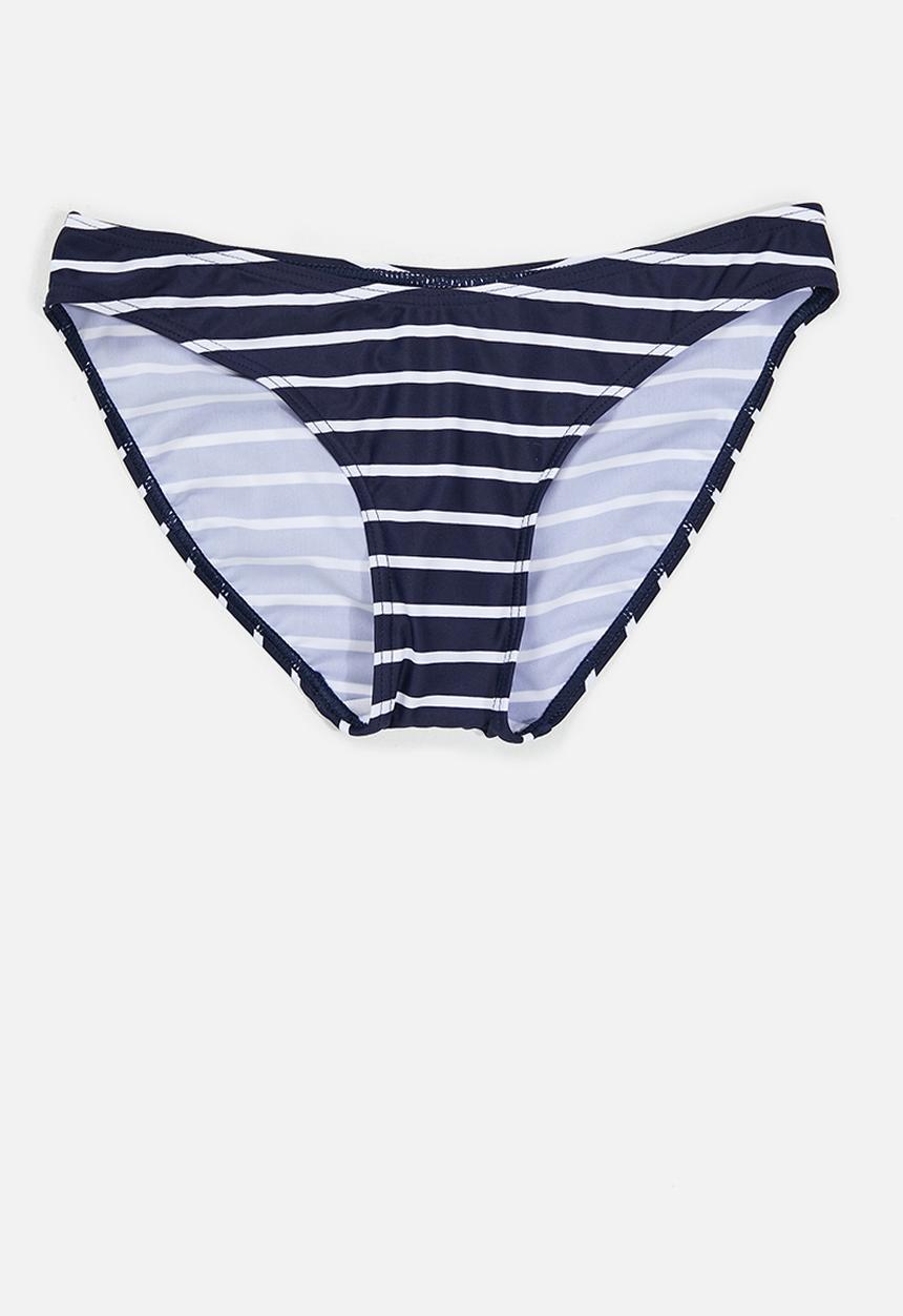 Jacqueline - Maternity Stripe bikini bottom - navy and white