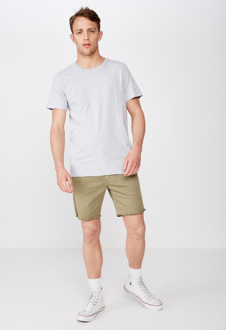 Cotton On - Raw hem chino - green