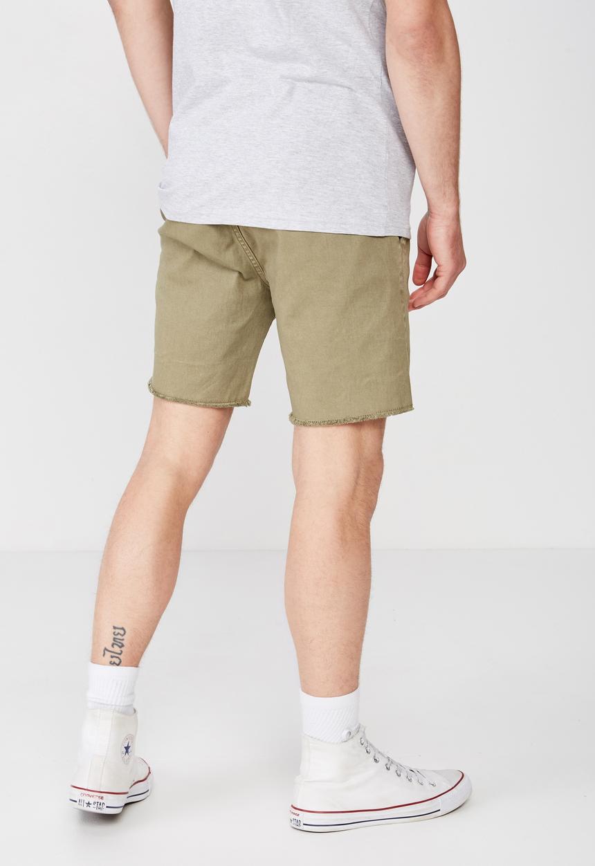 Cotton On - Raw hem chino - green