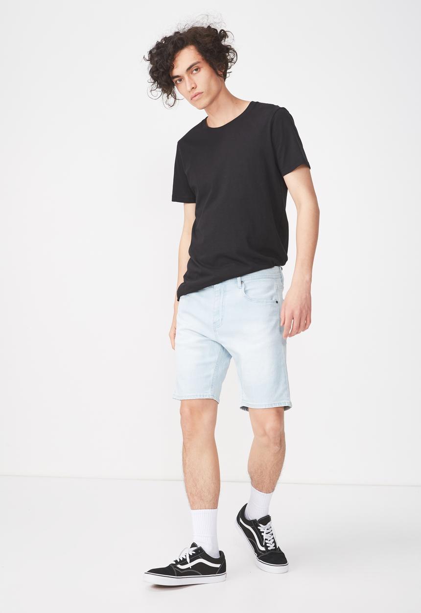 Cotton On - Skinny straight fit shorts - blue