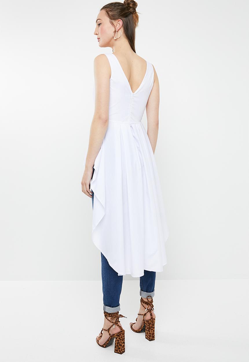 STYLE REPUBLIC - Hi-lo peplum top - white
