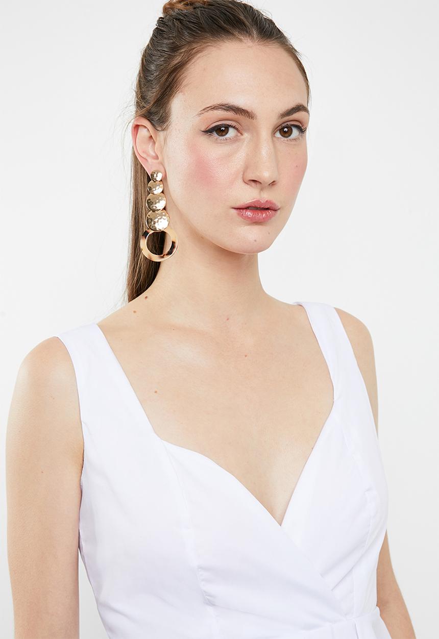 STYLE REPUBLIC - Hi-lo peplum top - white