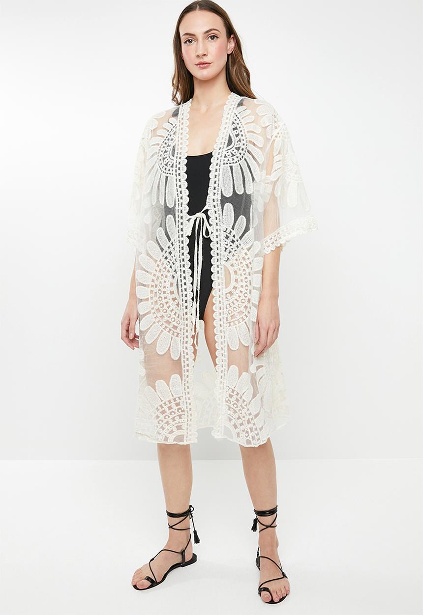 Joy Collectables - Sunflower lace kaftan - cream